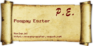 Posgay Eszter névjegykártya